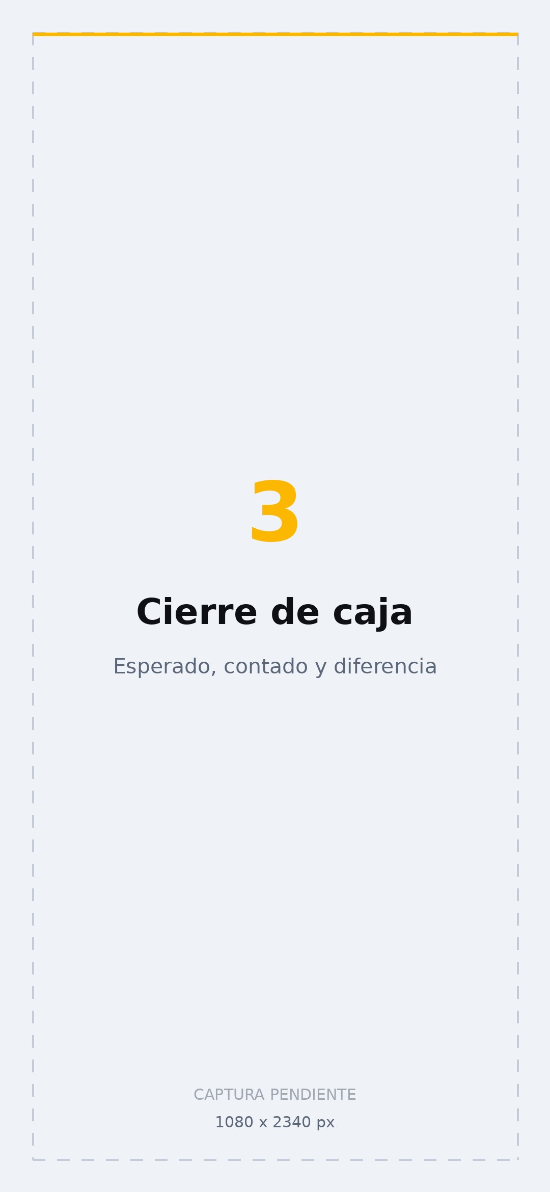 Pantalla de ElVendedor: Cierre de caja